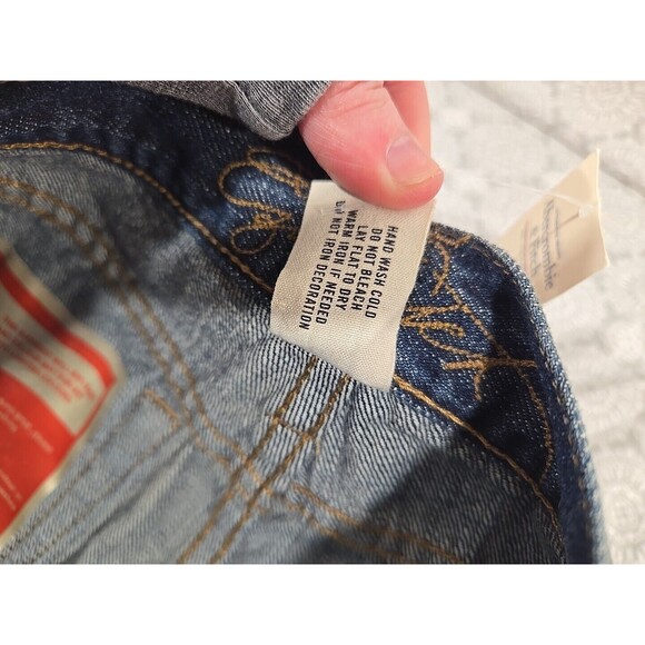 Vintage Y2K Abercrombie & Fitch Jean Mini Skirt Bedazzle Size 27 Womens 4 NWT - Picture 9 of 14